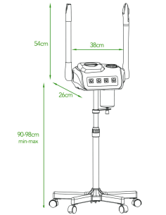 VAPOR OZONO CON PEDESTAL FRIO CALOR FD-2100 2