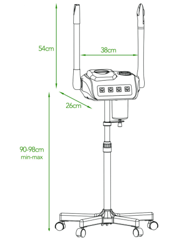 VAPOR OZONO CON PEDESTAL FRIO CALOR FD-2100