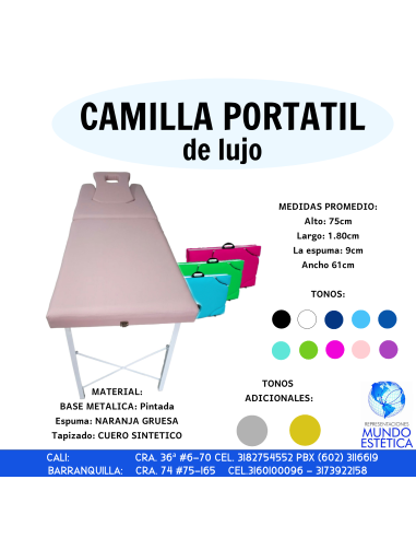 CAMILLA PORTATIL DE LUJO