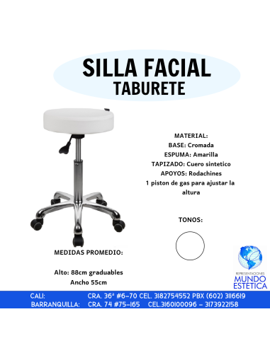 SILLA FACIAL TABURETE